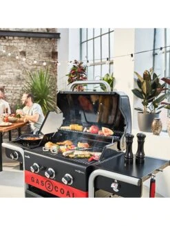 Barbecue Hybride Gaz & Charbon "Gas2Coal 2.0 330" - Char-Broil -Autour Du Feu Boutique barbecue gaz gas2coal 330 char broil 2