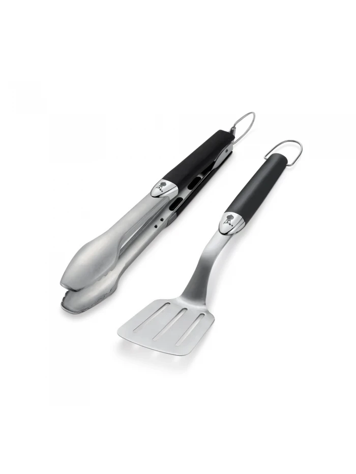 Kit D'ustensiles Premium En Acier Inoxydable, Noir, 2 Pièces - Weber 1 Kit D'ustensiles Premium En Acier Inoxydable, Noir, 2 Pièces - Weber
