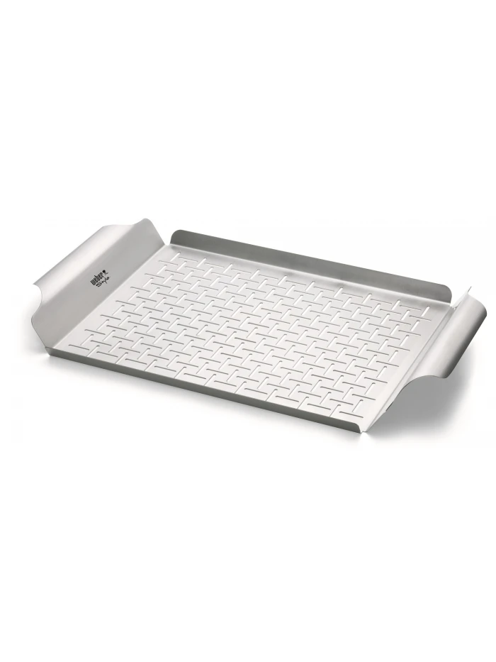Plat De Cuisson En Acier Inoxydable Rectangle - Weber 1 Plat De Cuisson En Acier Inoxydable Rectangle - Weber