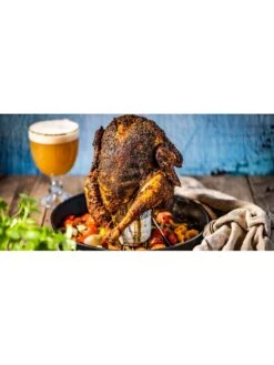 Support De Poulet Pliant Pour Canette De Bière - BIG GREEN EGG -Autour Du Feu Boutique support de poulet pliant pour canette de biere big green 1